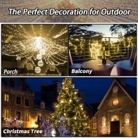 2 Pack Solar String Lights Outdoor 200 Led Extralong 72Ft Solar Powered Lights With 8 Lighting Modes Waterproof Outdoor Light