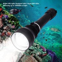 Diving Flashlight With 100000Lm Ultra Bright Led Light For Underwater Use, Ideal For Divers And Snorkelers