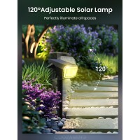 Coozaming Solar Spot Lights Outdoor Waterproof 9 Lighting Modes Multicolor Solar Garden Lights 63 Led Color Changing Landscape