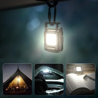 Portable Keychain Work Light, Double Side Cob Pocket Flashlights Rechargeable Ipx4 Waterproof 1000Lm Cob Lanterns Led Xpe Edc Lights For Outdoor Camping Hiking