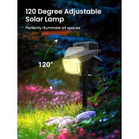 Auderwin Color Changing Solar Spot Lights Outdoor 9 Lighting Modes Colored Solar Lights Outdoor Rgb Color Solar Lights Waterpr