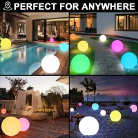 10In Solar Globe Light Solar Garden Ball Light Outdoor Wremote 16 Rgb Color 4 Modes Solar Glowing Light Waterproof Smart Li