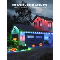 Govee Outdoor Wall Light 1500Lm Smart Rgbic Porch Lights Outdoor With 45 Scene Modes Ip65 Waterproof For Halloween Decor Diy