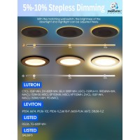 6 Pack 6 Inch Led Recessed Lighting With Night Light Dimmable Can Lights With Baffle Trim 9W85W Warm White 3000K 700Lm Retr