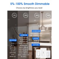 6 Pack 56 Inch 5Cct Led Recessed Light Retrofit 2700K3000K4000K5000K6500K Selectable Downlight Dimmable Can Lights With M