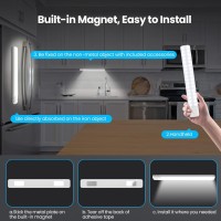 80Leds Under Cabinet Light 2 Pack Motion Sensor Led Light Indoor Usb C Rechargeable Closet Under Counter Lighting 126Inch Batte