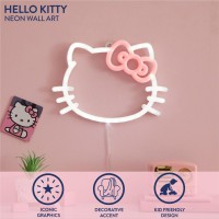 Hello Kitty Nk950144 Figural Led Neon Light Up Wall Hanging Battery Operated 10 Wx7 H