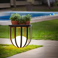 Highlights1provides an instant update to any garden patio or outdoor area2IP65 waterproof3solarpowered LED4function as a small table for snacks and drinksDetailsThis set of Outdoor LED Plant Stands provides an instant update to any garden patio or outdoor