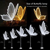 Jjmnkmn 1Pcs Wedding Ceiling Decoration Lamp Luminous Butterfly Light Floor Lamp Luminous Butterfly Hanging Decoration Props (White, Diameter 100Cm/39.4Inch)