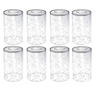 8 Pack Bubble Glass Lamp Shade Glass Shade Covers Replacements For Light Fixtures Cylinder Globe Glass Shades Covers For Pendant