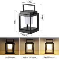 Solar Lantern Outdoor Table Lamp Portable Hanging Led Lights Waterproof Decorative Lights For Patio Camping