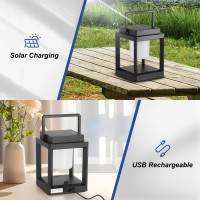 Solar Lantern Outdoor Table Lamp Portable Hanging Led Lights Waterproof Decorative Lights For Patio Camping