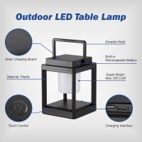 Solar Lantern Outdoor Table Lamp Portable Hanging Led Lights Waterproof Decorative Lights For Patio Camping