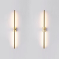 Reddragon Lighting Set Of 2 Hardwired 32 Inch Long Bronze Gold Wall Sconce Indoor Waterproof Linear Mirror Vanity Wall Light For