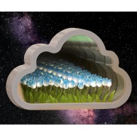 Generic Tulip Mirror Lamp Lampara De Tulipanes Fully Assembled Tulip Mirror Lamp Cloud Night Light And Infinity Flower Mirror