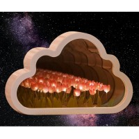 Tulip Mirror Lamp Lampara De Tulipanes Fully Assembled Tulip Mirror Lamp Cloud Night Light And Infinity Flower Mirror Design E