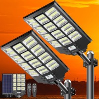 Joyeye Solar Street Light 4600W Solar Street Light Outdoor 380000 Lumens Solar Parking Lot Lights 6500K Solar Lights Outdoor