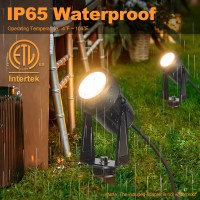 Outdoor Landscape Lighting Low Voltage 656Ft Wired Led Spot Light With Plugin Transformer Ip65 Waterproof Outside Uplight 18