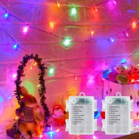 Battery Operated String Lights Outdoor 2 Pack Total 33Ft 100 Led Battery Powered Easter Fairy Lights With Timer 8 Modes Water