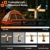 13200Mah Rechargeable Solar Work Light With Folding Stand And Carrying Bag Aodoo 8000 Lumen Stepless Dimmable Whitewarmnatu