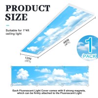 Wowangce 1 X 4 Feet Fluorescent Light Covers For Ceiling Lights Magnetic Ceiling Light Cover With 8 Magnets Fluorescent Light Fi