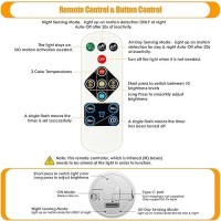 Ylxs 157Inch Rechargeable Motion Sensor Under Cabinet Lighting With Remote 3 Color Dimmable Closet Lights Magnetic Stickon Li