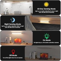 Ylxs 157Inch Rechargeable Motion Sensor Under Cabinet Lighting With Remote 3 Color Dimmable Closet Lights Magnetic Stickon Li