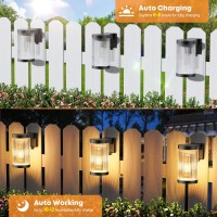 Eleclink Solar Wall Lights Outdoor 2 Pack Upgraded Outdoor Wall Lights Fixture Auto Onoff Bright Solar Fence Porch Lights Ip