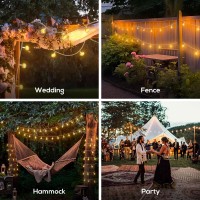 Goodeafun Solar String Lights 56Ft 100Led Outdoor Solar Lights With Remote Control Ip65 Waterproof Solar Crystal Globe Patio