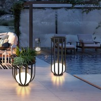 Highlights1provides an instant update to any garden patio or outdoor area2IP65 waterproof3solarpowered LED4function as a small table for snacks and drinksDetailsThis set of Outdoor LED Plant Stands provides an instant update to any garden patio or outdoor