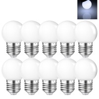 Mzyoyo Night Light Bulb1W Led Light Bulbg14 G45 E27 Led Bulbled Energy Saving Light Bulbsdaylight White 6500K5 Watt Equival