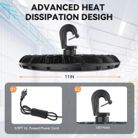 4Pack Ufo Led High Bay Light 150W High Bay Led Shop Lights 5000K 23 100Lm Daylight Ul Listed With Us Plug 6 Cable Hanging Ho