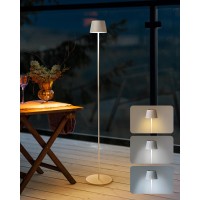 Yoolax Light Solar Floor Lamp Outdoor Cordless Floor Lamps For Outdoor And Indoor, Ip54 Water Resistant, Dimmable Led Floor Lamps, Stand Lamp For Patio, Living Room, Bedside