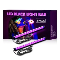 Aiinnew Black Light Bar 10W 1Ft Led Blacklight For Fluorescent Tapestry Poster Body Paint Glow Party Uv Strip Lights For Cabinet