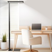 Sterren Eyecare Led Floor Lamp 76 Tall Office Floor Lamp 80W Black Modern Freestanding Lamp 10000Lm Bright Reading Lamp For