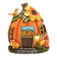 Teresas Collections Fall Decorations For Home Porch Fairy House Garden Statues Resin For Halloween Outdoor Fall Decor Autumn