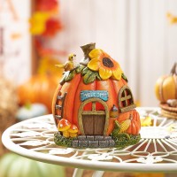 Teresas Collections Fall Decorations For Home Porch Fairy House Garden Statues Resin For Halloween Outdoor Fall Decor Autumn