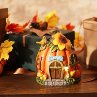 Teresas Collections Fall Decorations For Home Porch Fairy House Garden Statues Resin For Halloween Outdoor Fall Decor Autumn