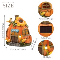 Teresas Collections Fall Decorations For Home Porch Fairy House Garden Statues Resin For Halloween Outdoor Fall Decor Autumn