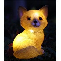 Dog Statues Outdoor Decor, Solar Lights Outdoor Statue Garden Decorations Rabbit Owl Snails Statues For Patio, Lawn, Yard Art, Housewarming Garden Gift