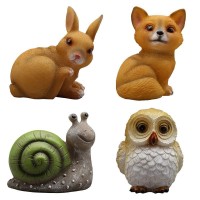 Dog Statues Outdoor Decor, Solar Lights Outdoor Statue Garden Decorations Rabbit Owl Snails Statues For Patio, Lawn, Yard Art, Housewarming Garden Gift