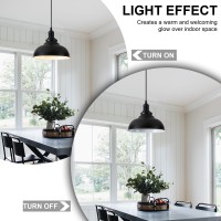 Alaislyc 3Pack Black Farmhouse Pendant Light Adjustable Pendant Lighting For Kitchen Island Industrial Hanging Barn Pendant Lig