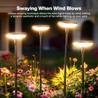 Eleclink Solar Lights Outdoor Garden 6 Pack 31 Tall Solar Pathway Lights Outdoor Waterproof Bright Solar Garden Lights For H