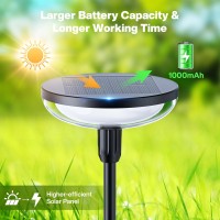 Eleclink Solar Lights Outdoor Garden 6 Pack 31 Tall Solar Pathway Lights Outdoor Waterproof Bright Solar Garden Lights For H