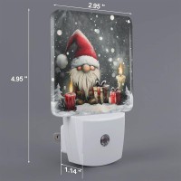 Nameapo Gnome Candles Christmas Led Plugin Night Light 2Pack Auto Sensor Nightlights Set Of 2 For Bedroom Bathroom