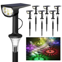 Airmee Solar Spot Lights Outdoor 31 Led6 Pack11 Lighting Modes Spotlights With Color Changing Decorations Ip68 Waterproof