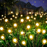 Solar Garden Lights Outdoor 6 Pack Solar Powered Swaying Lights Solar Firefly Lights Outdoor Waterproof With 2 Lighting Modes