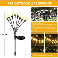 Solar Garden Lights Outdoor 6 Pack Solar Powered Swaying Lights Solar Firefly Lights Outdoor Waterproof With 2 Lighting Modes