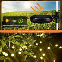 Solar Garden Lights Outdoor 6 Pack Solar Powered Swaying Lights Solar Firefly Lights Outdoor Waterproof With 2 Lighting Modes