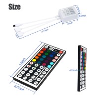 Dual Outputs 44 Keys Ir Remote Controller 4 Pin 2 Ports Rgb Control Box Rgb Led Strip Light Controller With Wirelessreceiver For